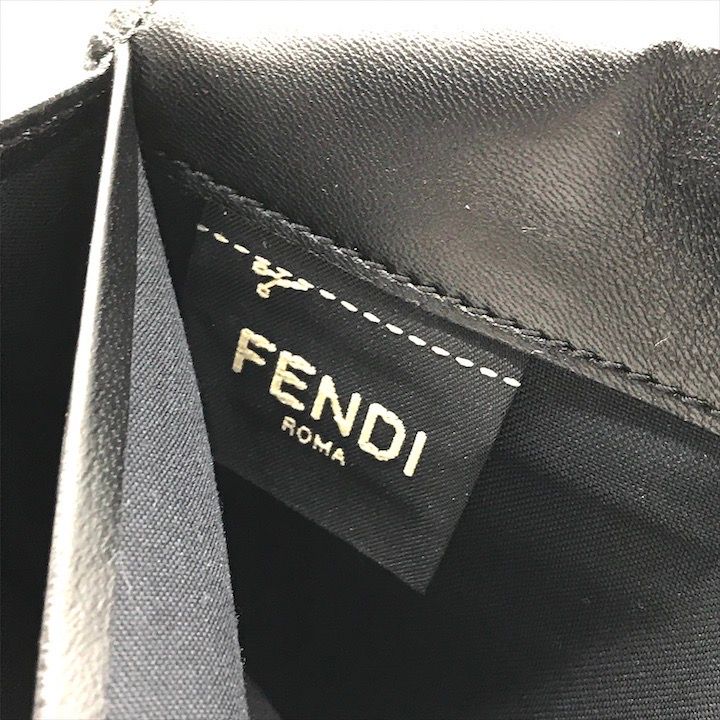 超美品 FENDI フェンディ FFロゴ バゲット コンチネンタル レザー 長 