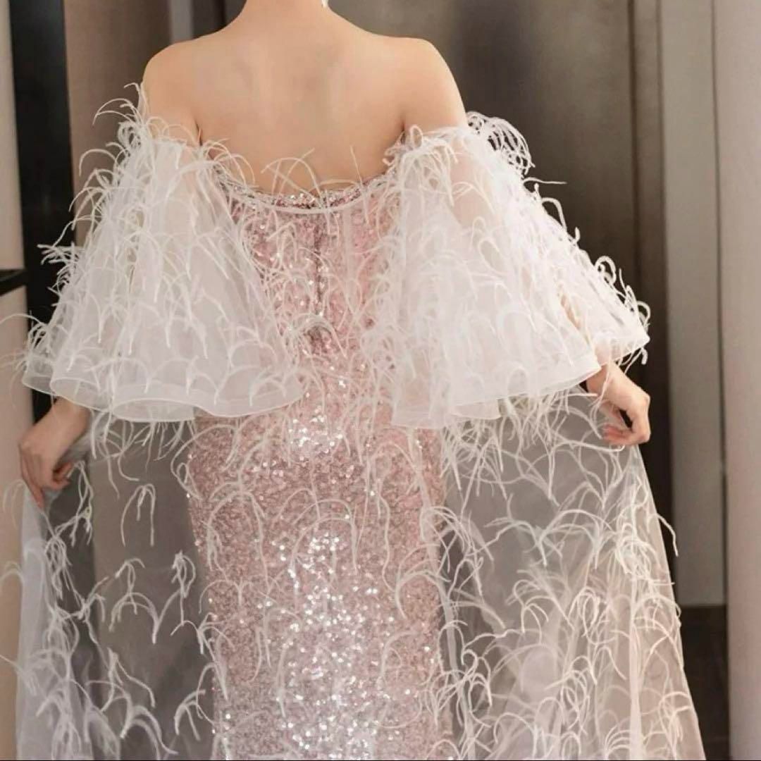 ショール付き スパンコールのベア イブニングドレス?.? - メルカリ