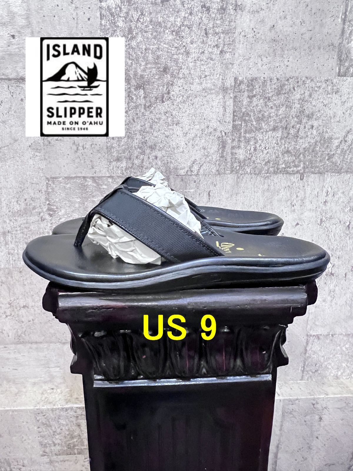 アイランドスリッパ　レザー　サンダル　ブラック　サイズ9 美品 中古・古着通販】ISLAND SLIPPER (アイランドスリッパ) レザー