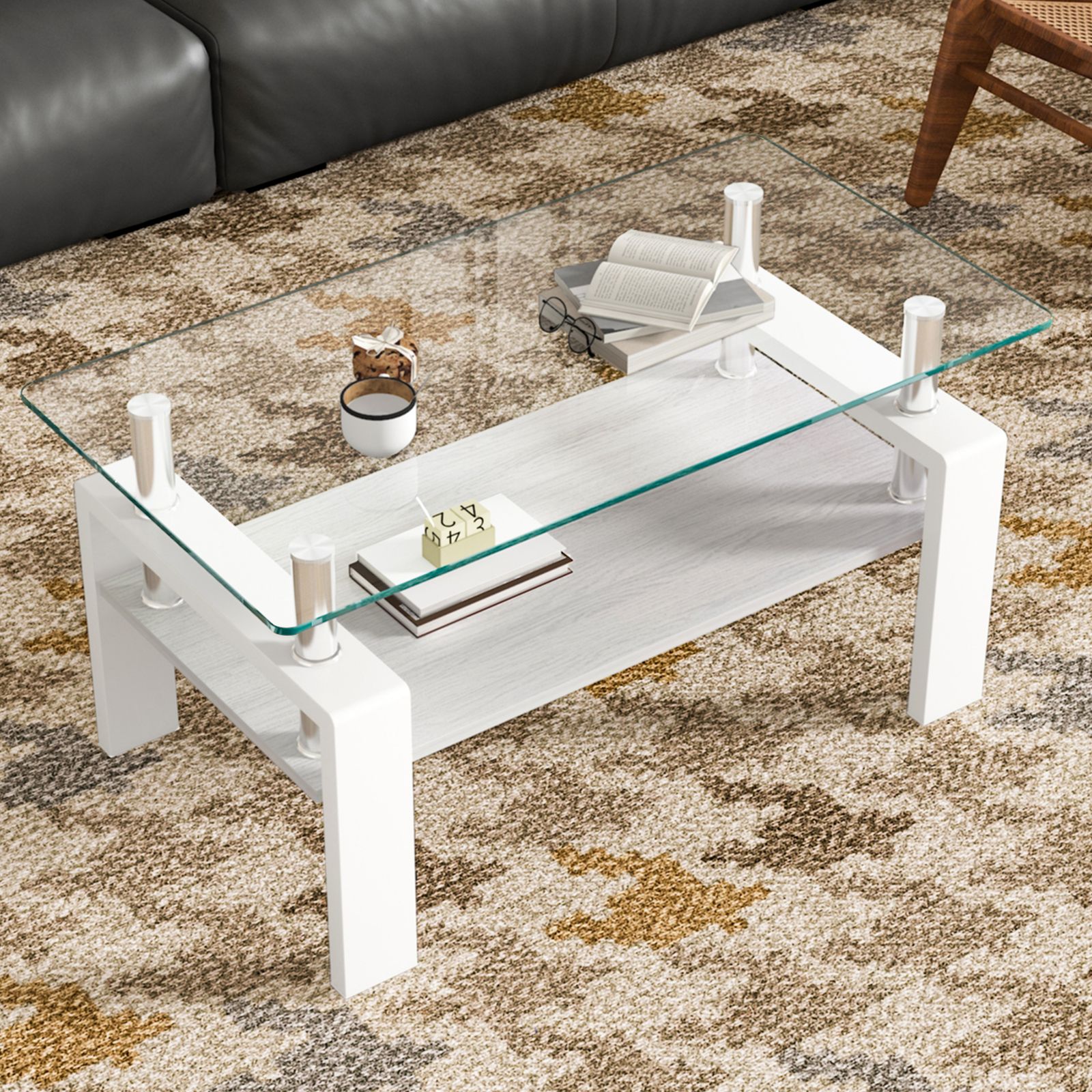 モダン長方形コーヒーテーブル