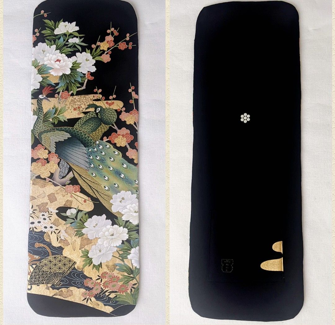 確認 孔雀 silk violin blanket 長方形 バイオリンケース中敷きマット