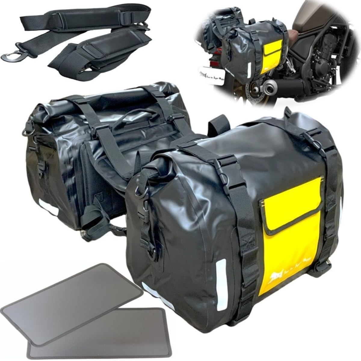 新品 T.S.H バイク用防水サイドバッグ 左右セット 60L アクセサリー 