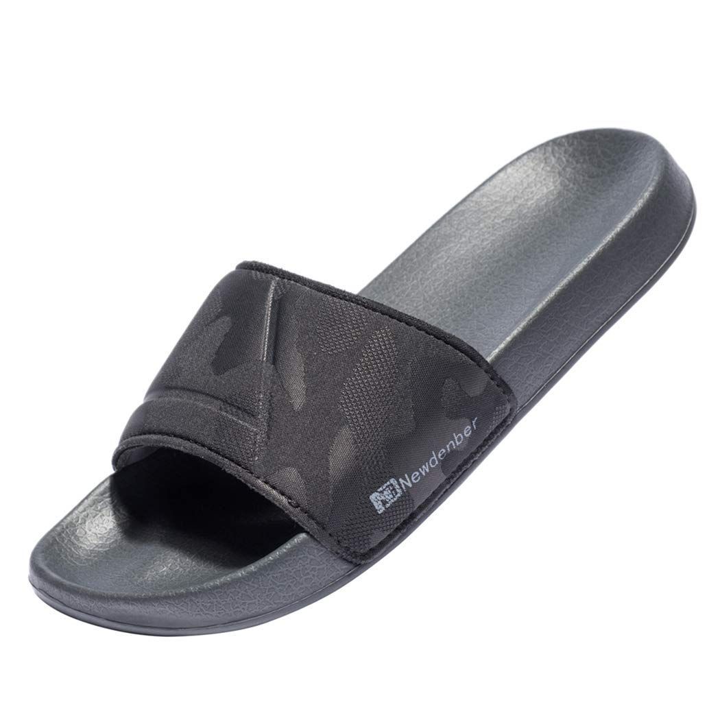 [WOTTE] サンダル メンズ スリッパ 大きいサイズ 軽量 滑り止め スポーツサンダル シャワーサンダル ベランダ 室内/室外履き グレー 25.5 cm 3E