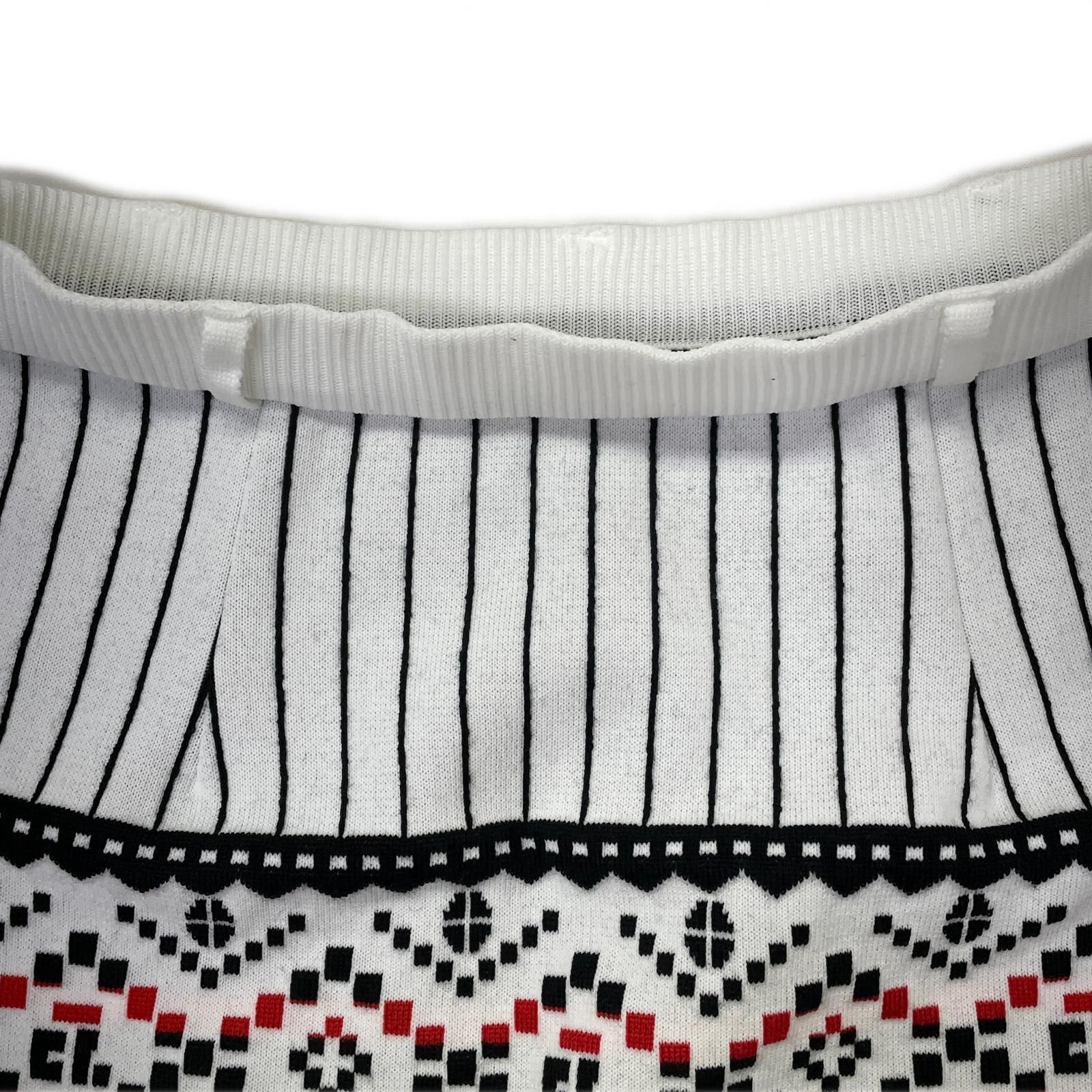 レディース アルチビオ archivio スカート 38 M 白系 ホワイト ニット 総柄 LLC-HASEGAWATOSO_COM