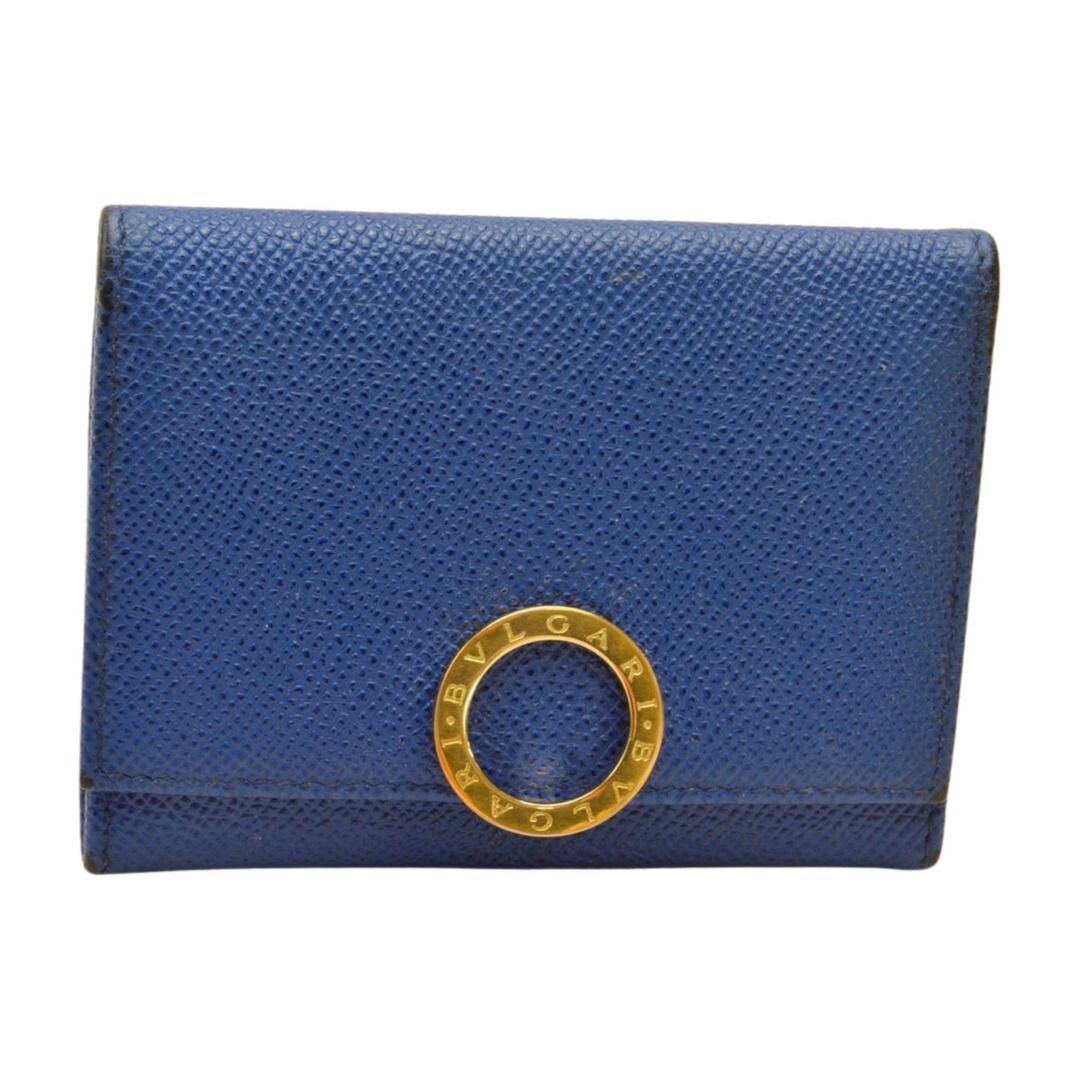 美品★ブルガリ　名刺ケース　紺 ネイビー ブルー カードケース 名刺入れ ブルガリ 名刺入れ メンズ ブランド BVLGARI カード