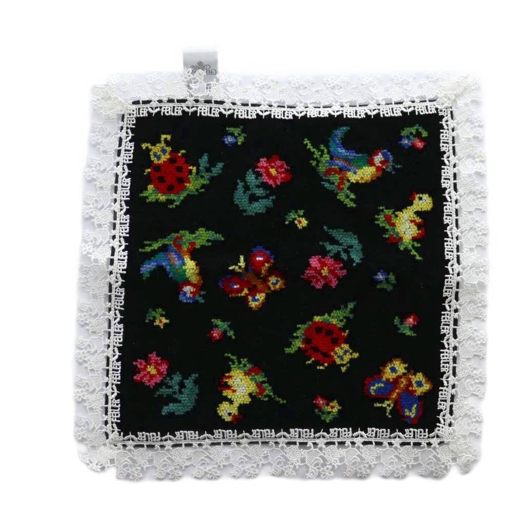 フェイラー×近沢レースコラボ ハイジハンカチ ブラック フェイラー×近沢レースコラボ ハイジハンカチ ブラック Amazon