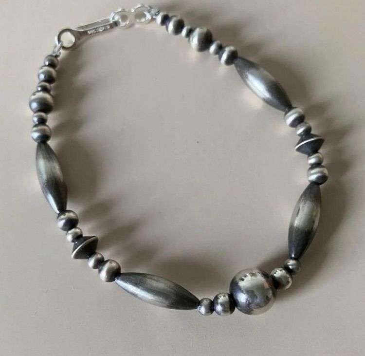 silver925ナバホパールづくしのブレスレット18cm