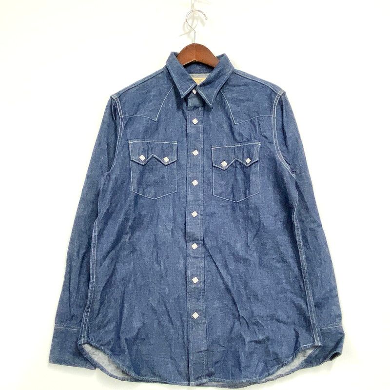 メンズ SUGAR CANE シュガーケーン SC25680 RANCH WEAR LS DENIM WESTERN SHIRT ランチウェアデニム ウェスタンシャツ トップス 145-250329-ya-04-IZU