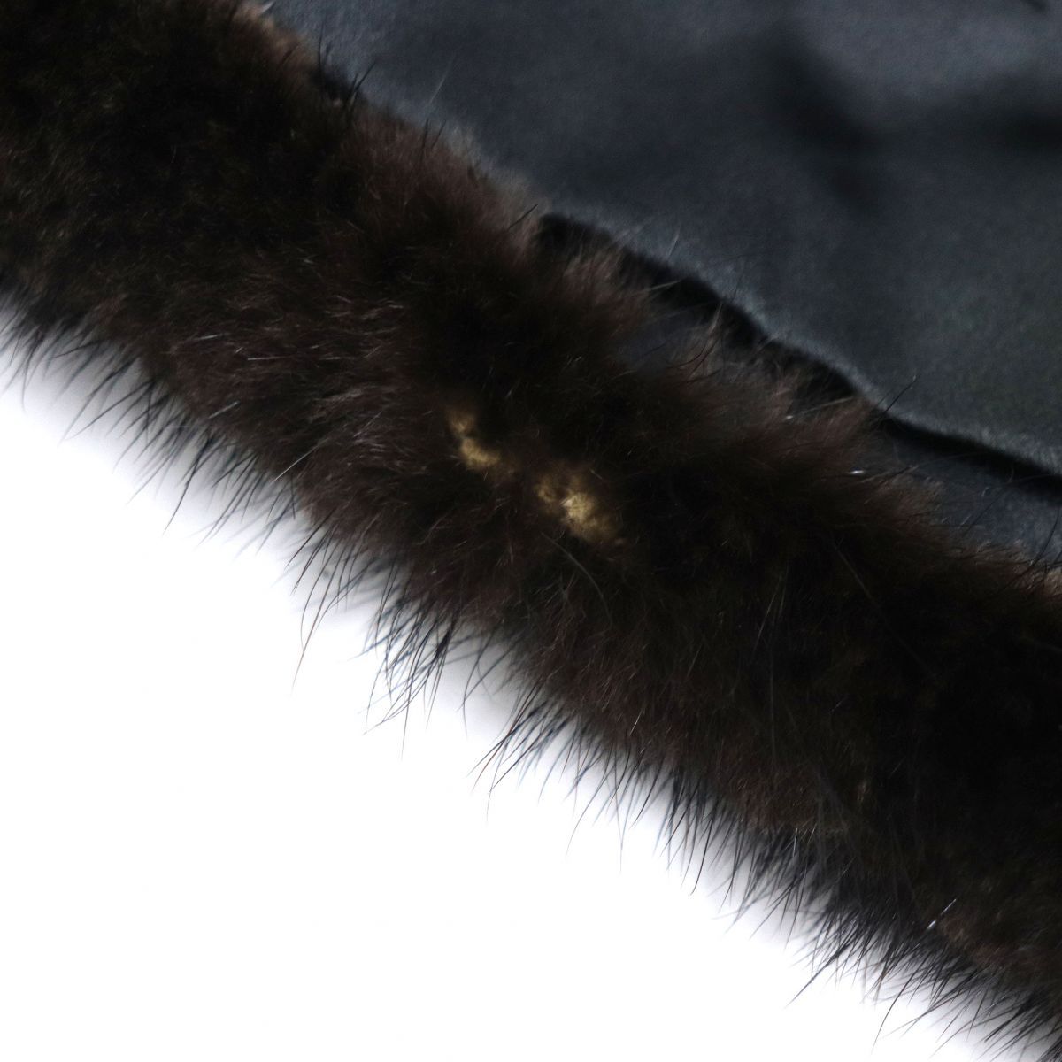 毛並み美品▽BLACKGLAMA ブラックグラマ MINK ミンク 房付き 本毛皮