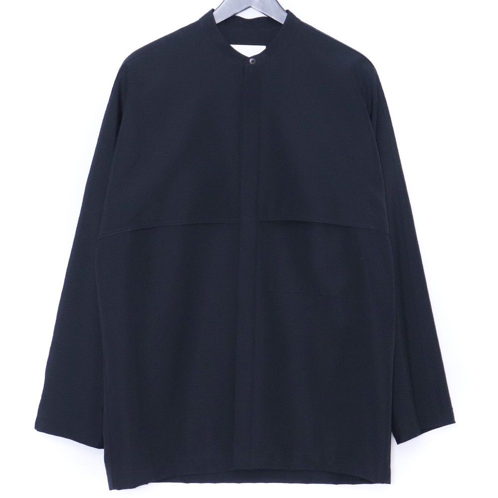 JIL SANDER バンドカラー 長袖シャツ サイズ39 ブラック J21DL0008