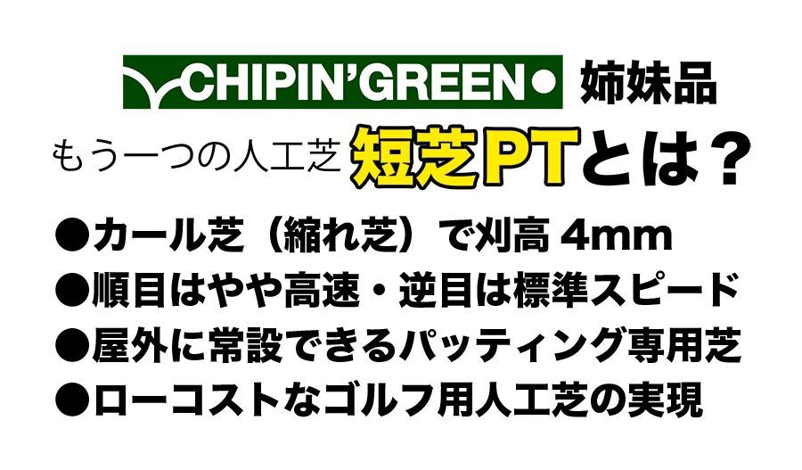 屋外】限定サイズ! 60cm×6m パット専用人工芝 ［短芝PT］屋外用パター