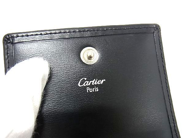 ■新品■未使用■ Cartier カルティエ パシャ レザー コインケース コインパース 小銭入れ メンズ レディース ブラック系 AP9513