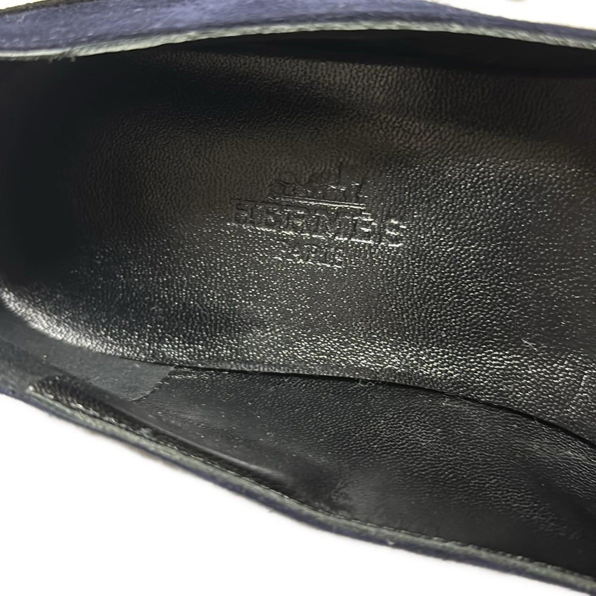 HERMES(エルメス) フラットシューズ 37 レディース - ネイビー HERMES(エルメス) フラットシューズ 37 レディース - ネイビー