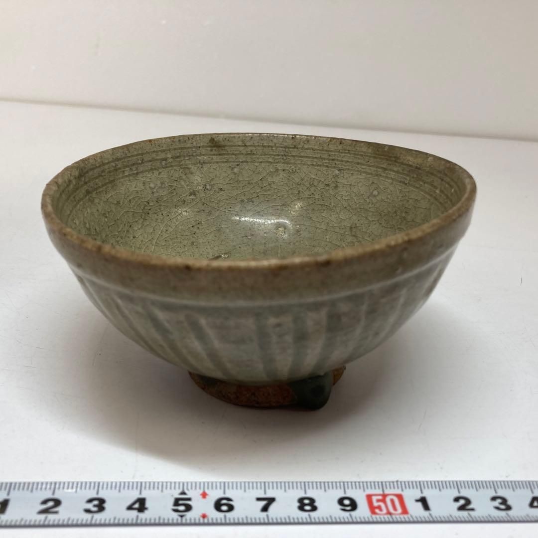 中国明時代　七官青磁　茶碗　人形手　トヒコ　東さ6-0129① 中国明時代 七官青磁 茶碗 人形手 トヒコ 東さ6-0129① - メルカリ