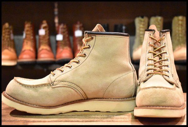 8.5D 12年 レッドウィング 8173 スエード アイリッシュセッター ラフアウト モックトゥ 編み上げ ブーツ redwing HOPESMORE FJ215