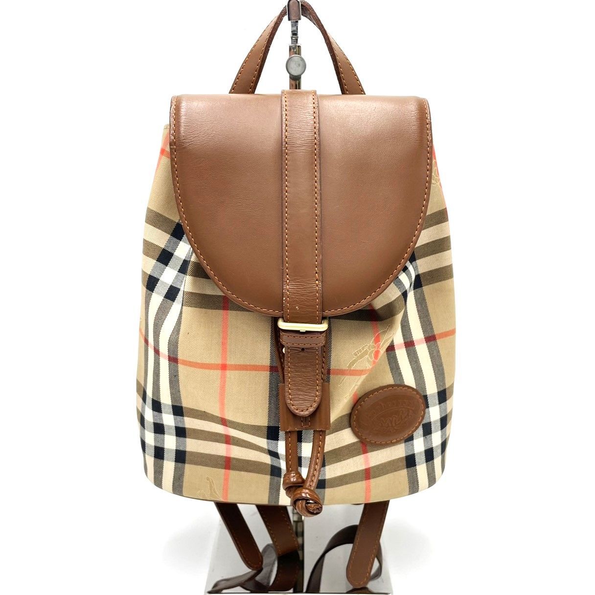 K312】BURBERRY（バーバリー）/ノバチェック/シャドーホース/バック