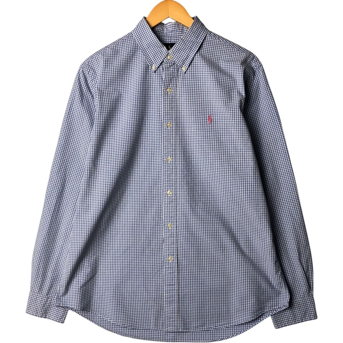 古着 ラルフローレン Ralph Lauren ギンガムチェック 長袖 ボタン 