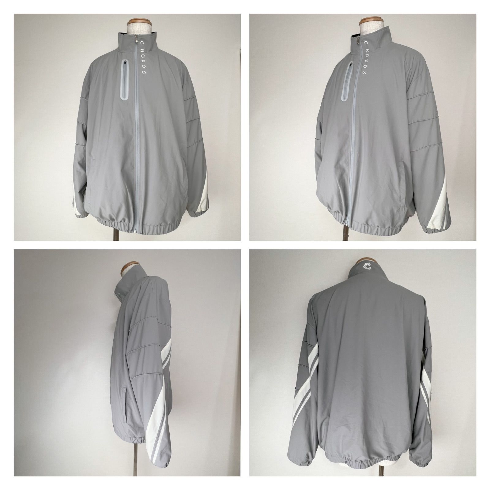 【美品】クロノス　CRONOS ジャージセットアップ CRONOS クロノス ジャージ セットアップ グレー - メルカリ