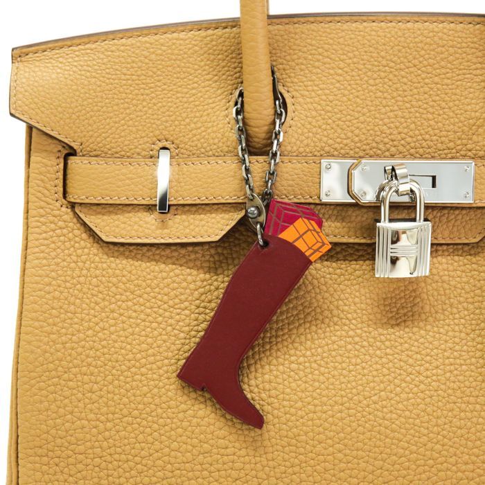 エルメス HERMES ブーツチャーム バッグチャーム レザー SV金具