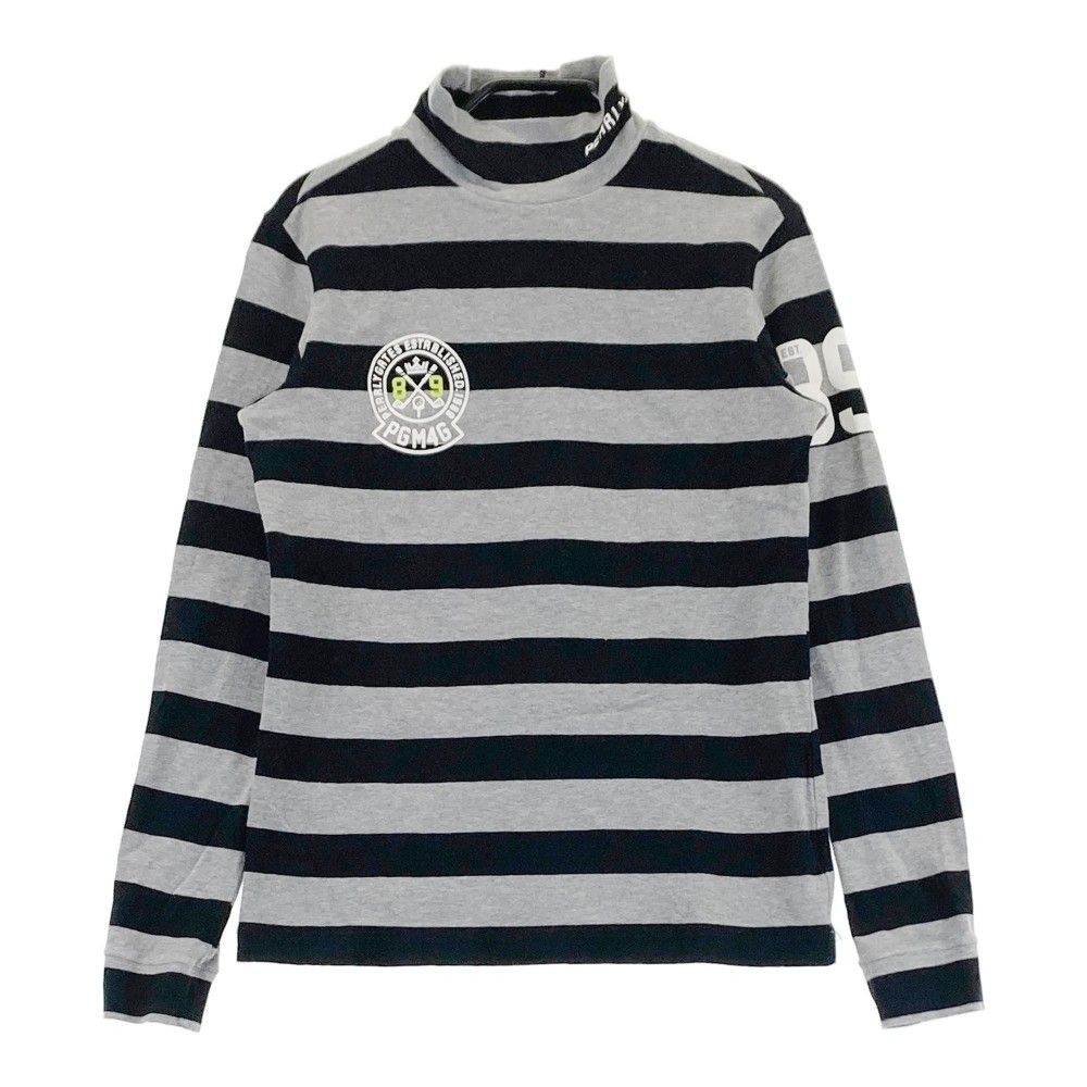 即決】PEARLY GATES/パーリーゲイツ/ボーダーハイネック長袖Tシャツ