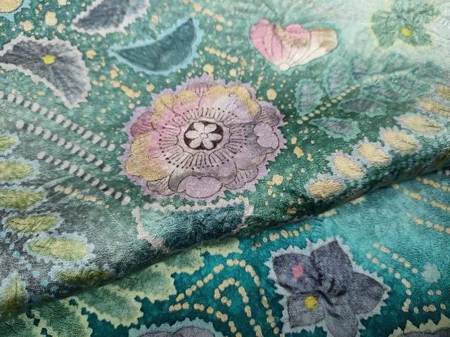 平和屋着物○訪問着 辻が花 絞り 暈し染め 金彩 正絹 逸品 CAAY5089ut