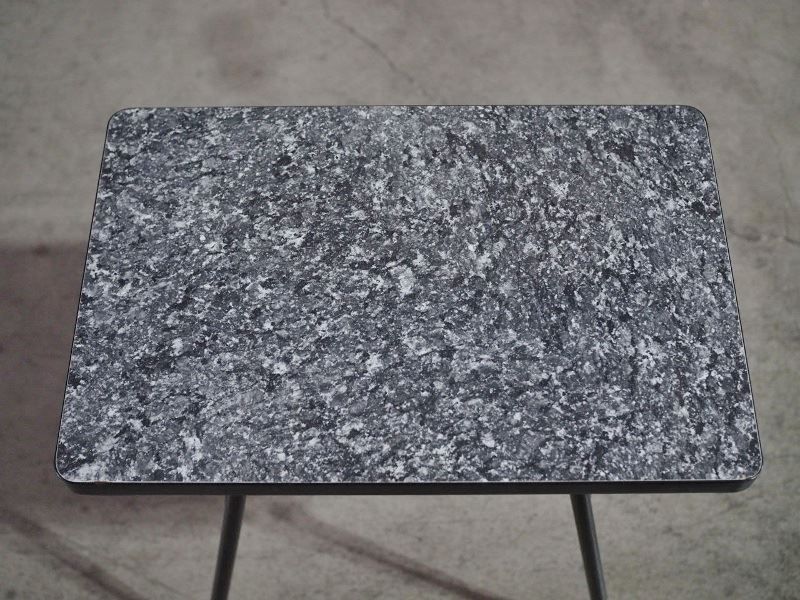 レトロな鉄脚小型サイドテーブル 昭和中期 古録展 送料無料 品番F45031