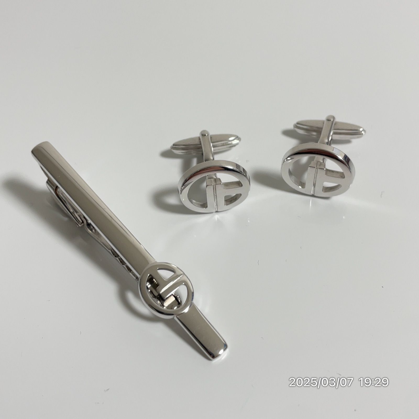 86希少 dunhill ダンヒル カフス Dモチーフ 黒 ステンレス メンズ 美品 