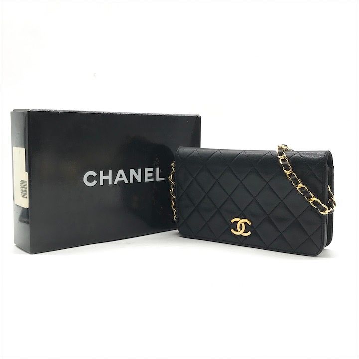 CHANEL シャネル ミニマトラッセ ラムスキン チェーン ショルダー バッグ プッシュロック 肩掛け レディース ブラック k6426