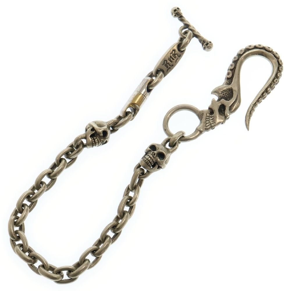 スカルデザイン ウォレットチェーン　トラヴィス？ THUNDER HOOK - SKULL CROSS LINK WITH CROSS LINKS WALLET