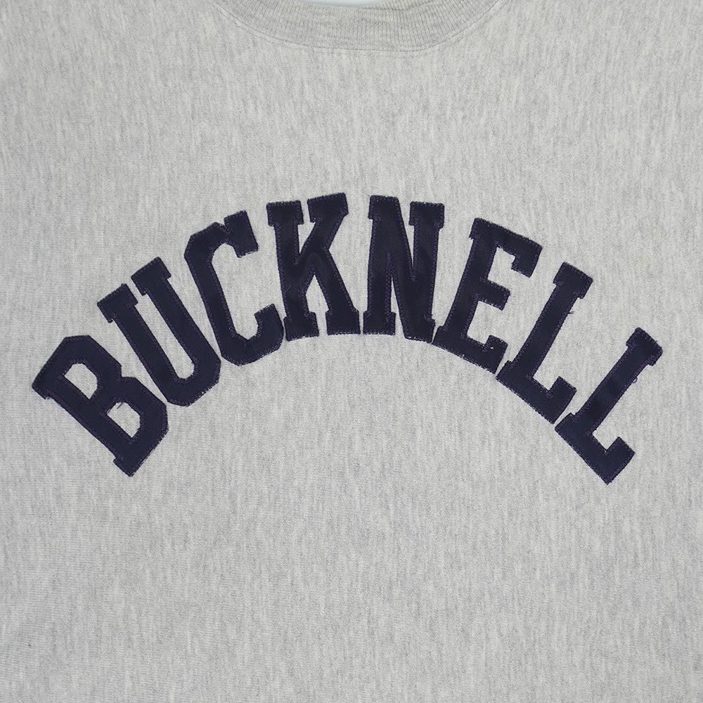 チャンピオン Champion 90s 90年代 リバースウィーブ スウェット MADE IN USA アメリカ製 カレッジロゴ ワッペン 刺繍タグ ヴィンテージ 古着 メンズ スウェット トレーナー 霜降りグレー XL【】