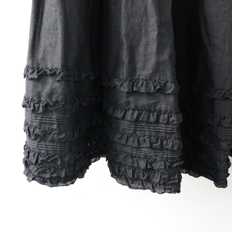 美品 ピンクハウス PINK HOUSE ピコフリルローンティアードスカート