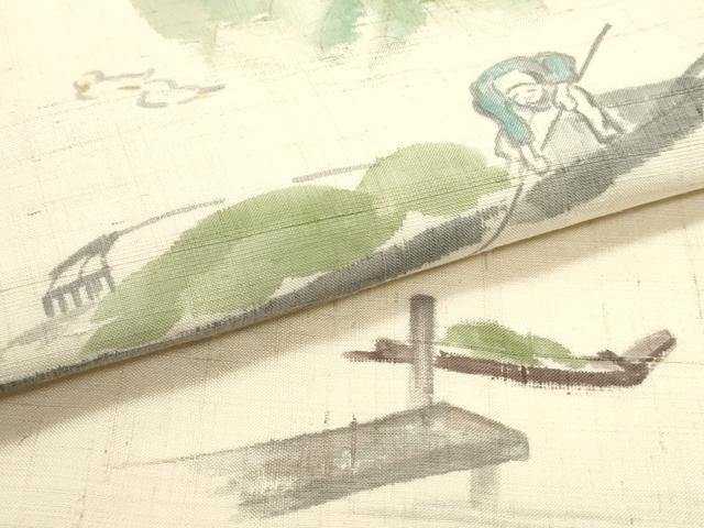 名古屋帯 きぬたや 総絞り 絞り 菊 籠目 市松 モノトーン 着物 082a u