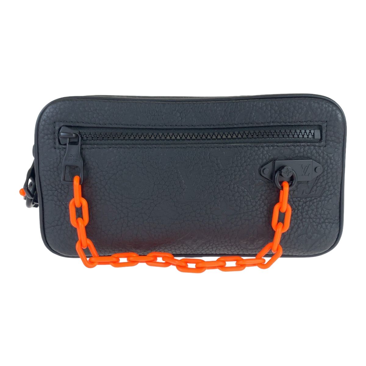 美品 PRADA プラダ サフィアーノ ロゴ ブラック 黒 シルバー金具  