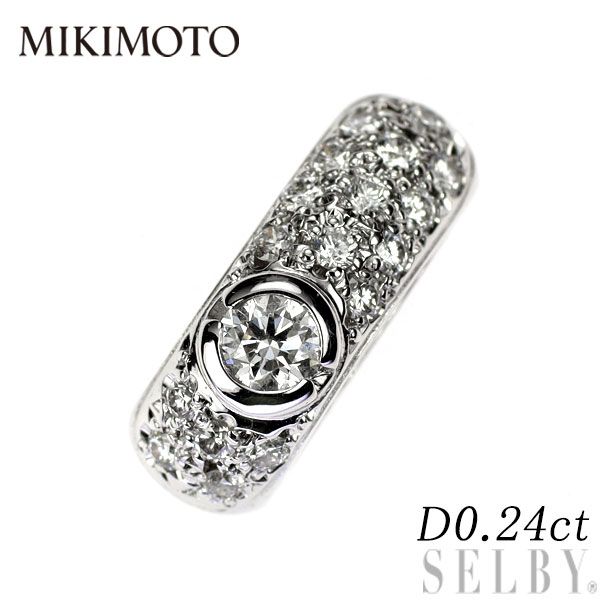 ミキモト K18WG ダイヤモンド ペンダントトップ 0.24ct - メルカリ