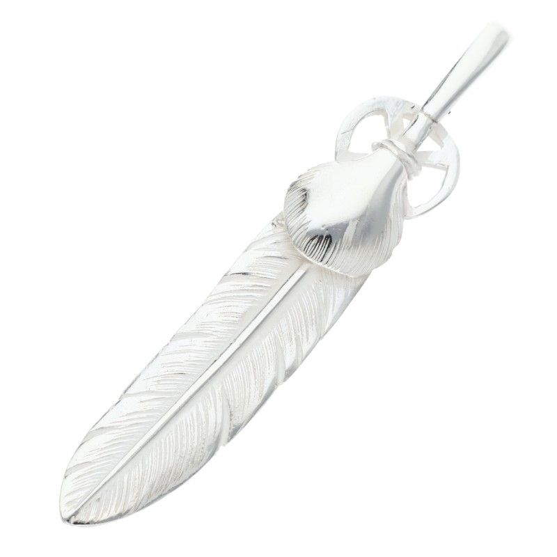 ゴローズ SVハートホイールフェザー 中 ネックレストップ メンズ