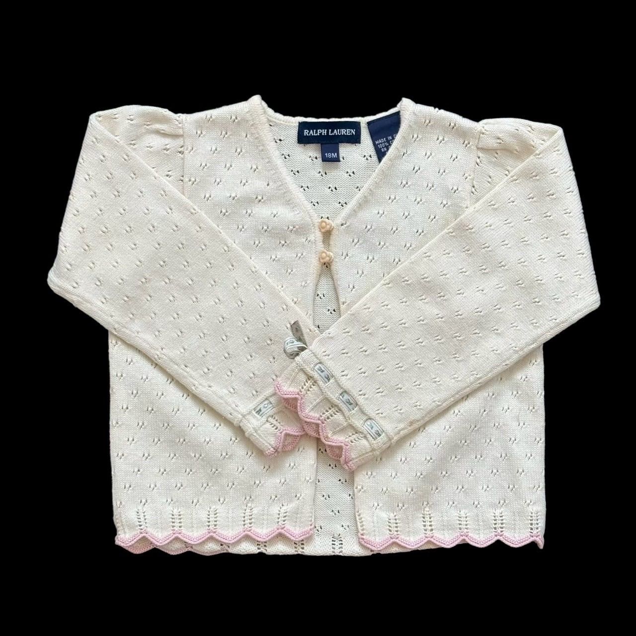 Ralph Lauren ラルフローレン カーディガン ワンピース2枚セット 白 青 