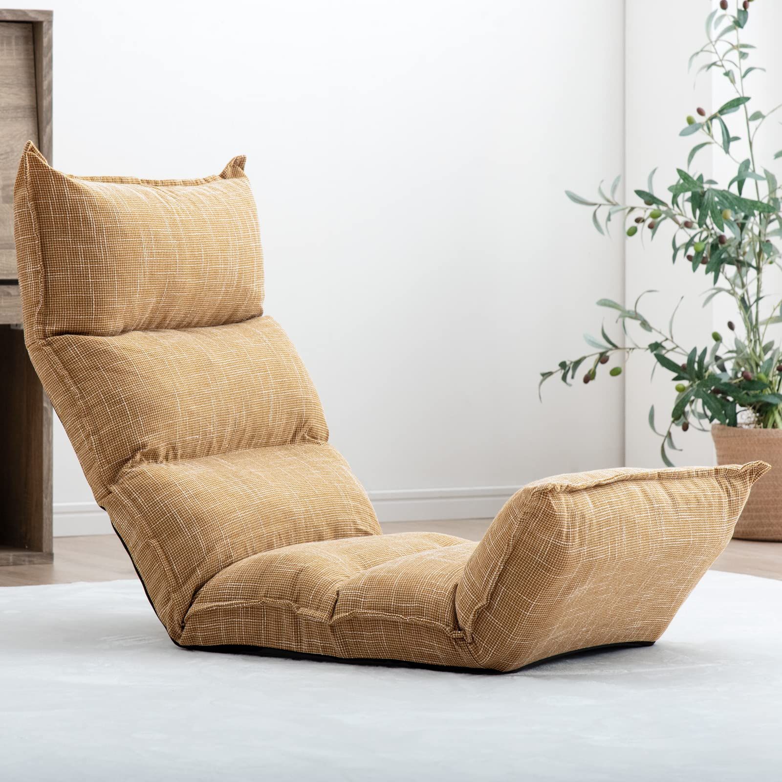 低反発 14段階 全面 リクライニング ダリアン生地 チェア さらっと