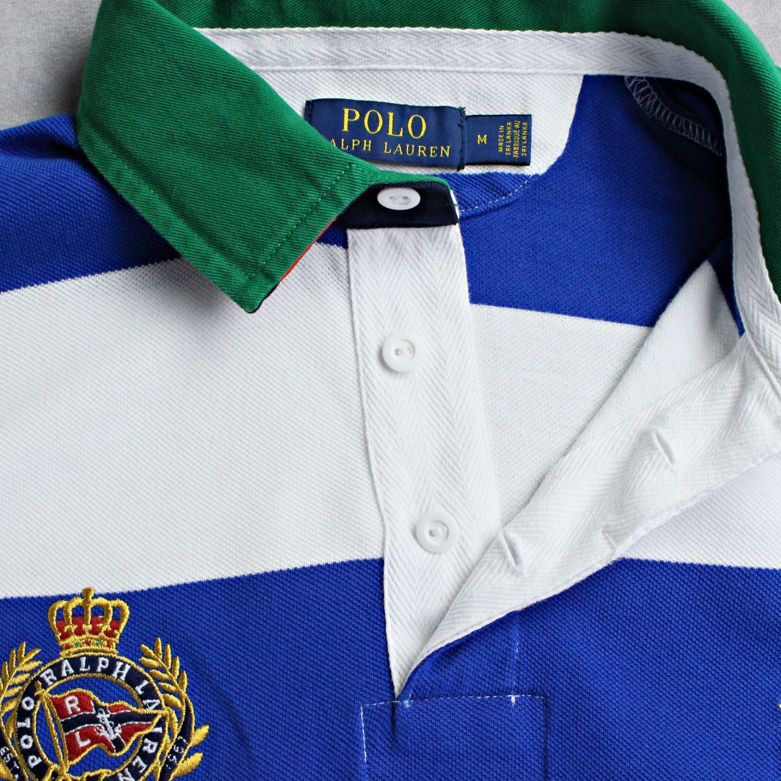 POLO RALPH LAUREN】ラルフローレン 美品 爽やかなボーダーポロシャツ 