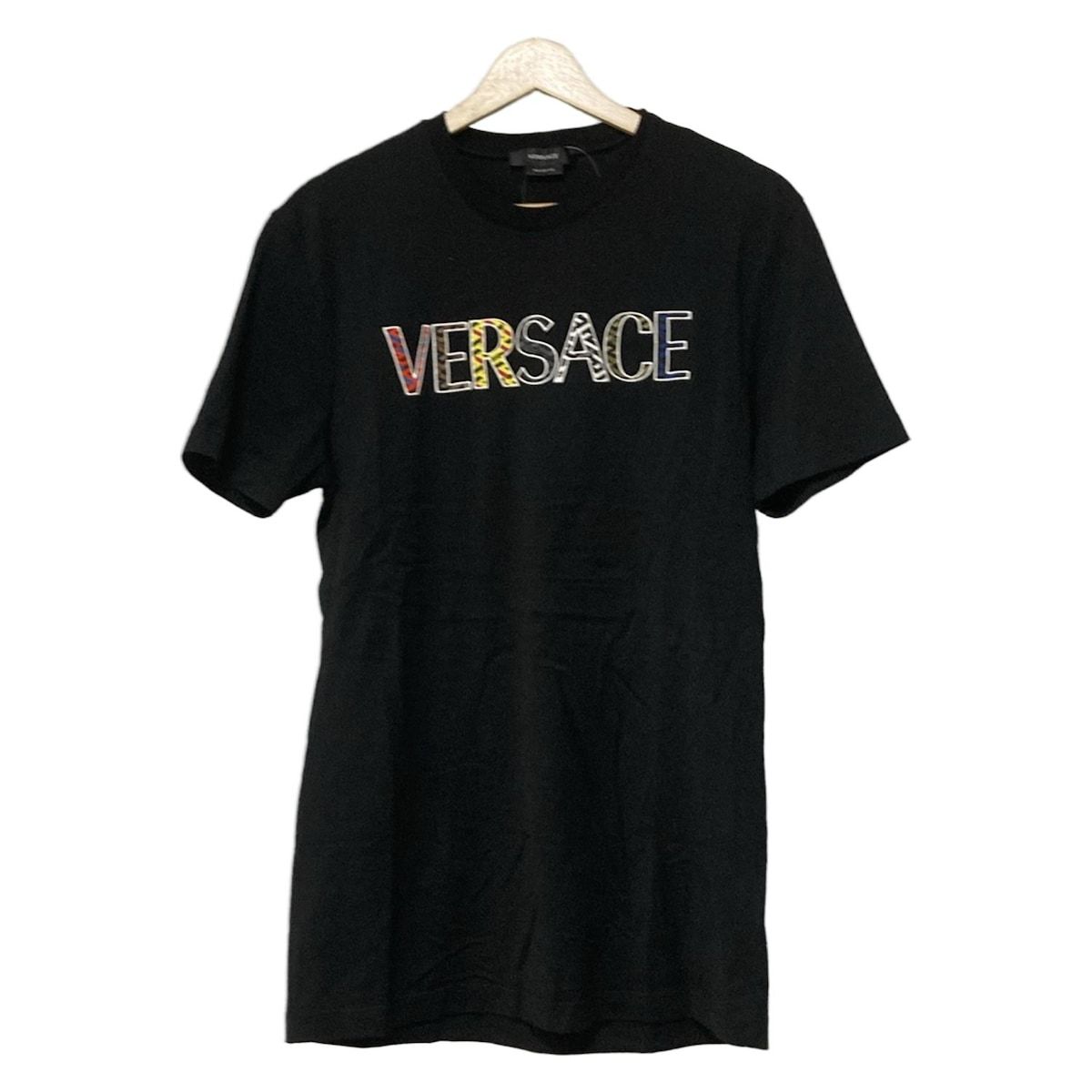 良品✨　半袖Tシャツ Tシャツ ヴェルサーチ コットン ブラック　サイズ36 90_1013944-
