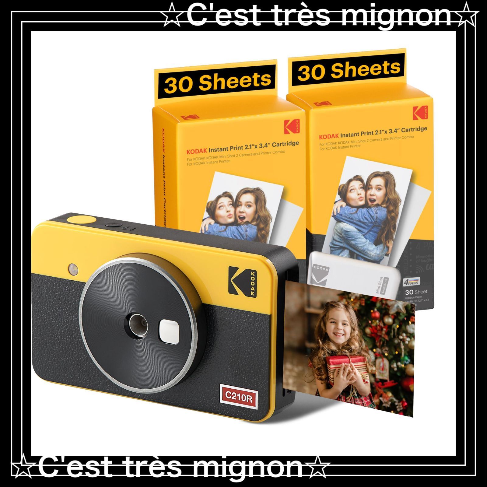 送料無料】KODAK Mini Shot 2 コダック Retro 4PASS 2-in-1