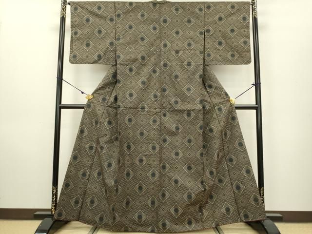 平和屋着物●本場大島紬　霞文　正絹　逸品　未使用　DAAV8641tw 平和屋着物○本場大島紬 霞文 正絹 逸品 未使用 DAAV8641tw