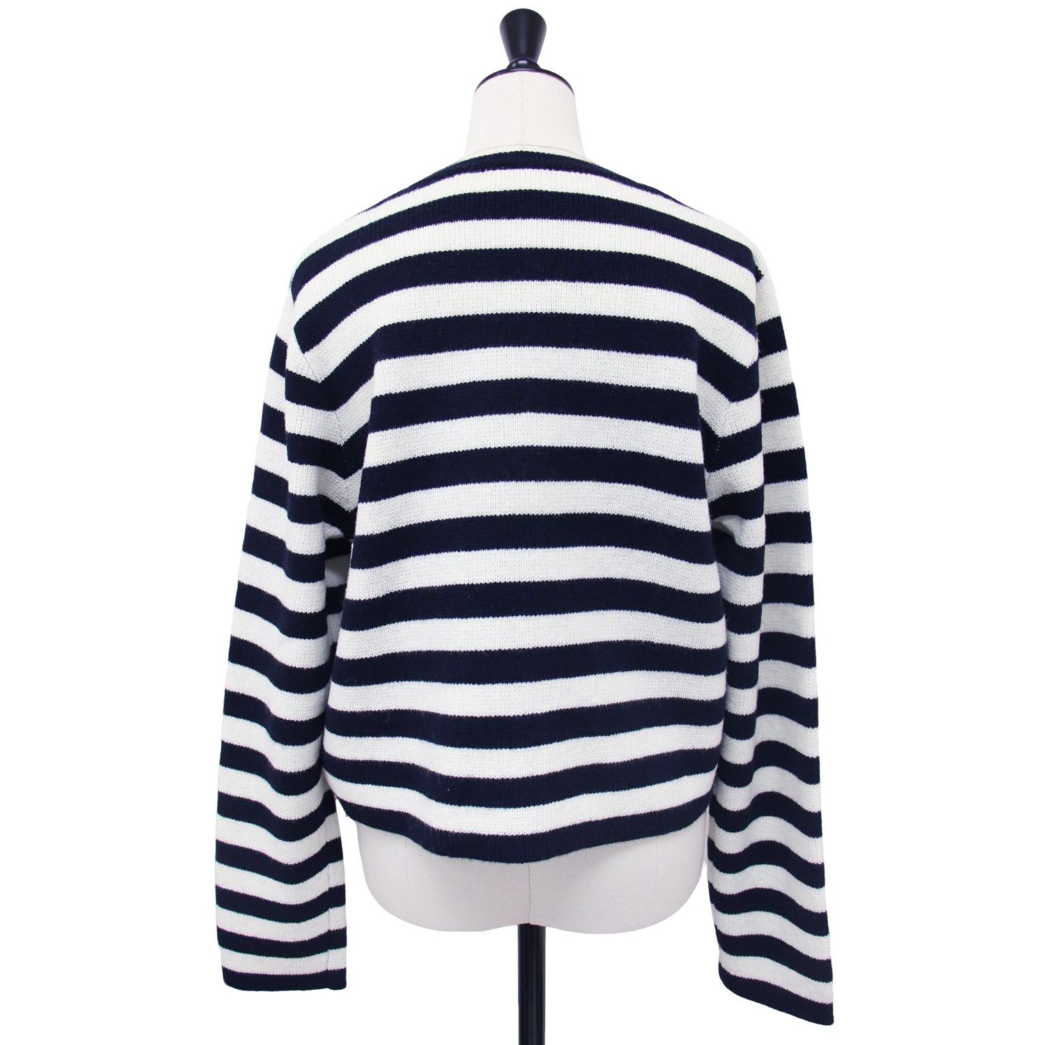 美品 IENA イエナ カーディガン ネイビー ホワイト 紺白 サイズ:FREE