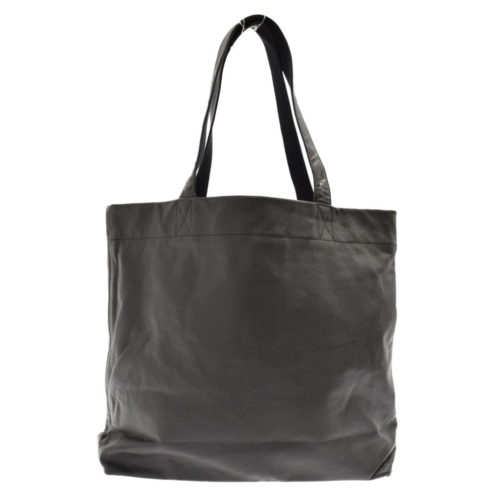 【超美品】Yohji Yamamoto ブラックレザートートバッグ Yohji Yamamoto pour homme(ヨウジヤマモトプールオム