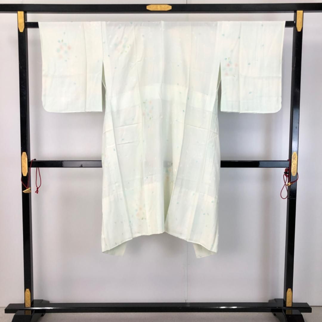 長襦袢 単衣 桜の花模様 暈し 卯の花色 半衿付 J-291 - メルカリ