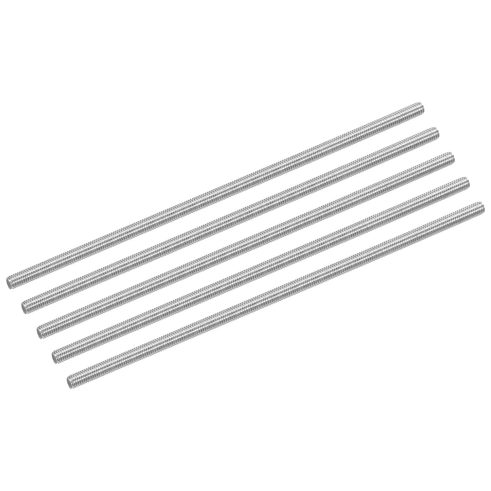 uxcell 5個 M3 x 100mm フルスレッドロッド 304ステンレス鋼 右