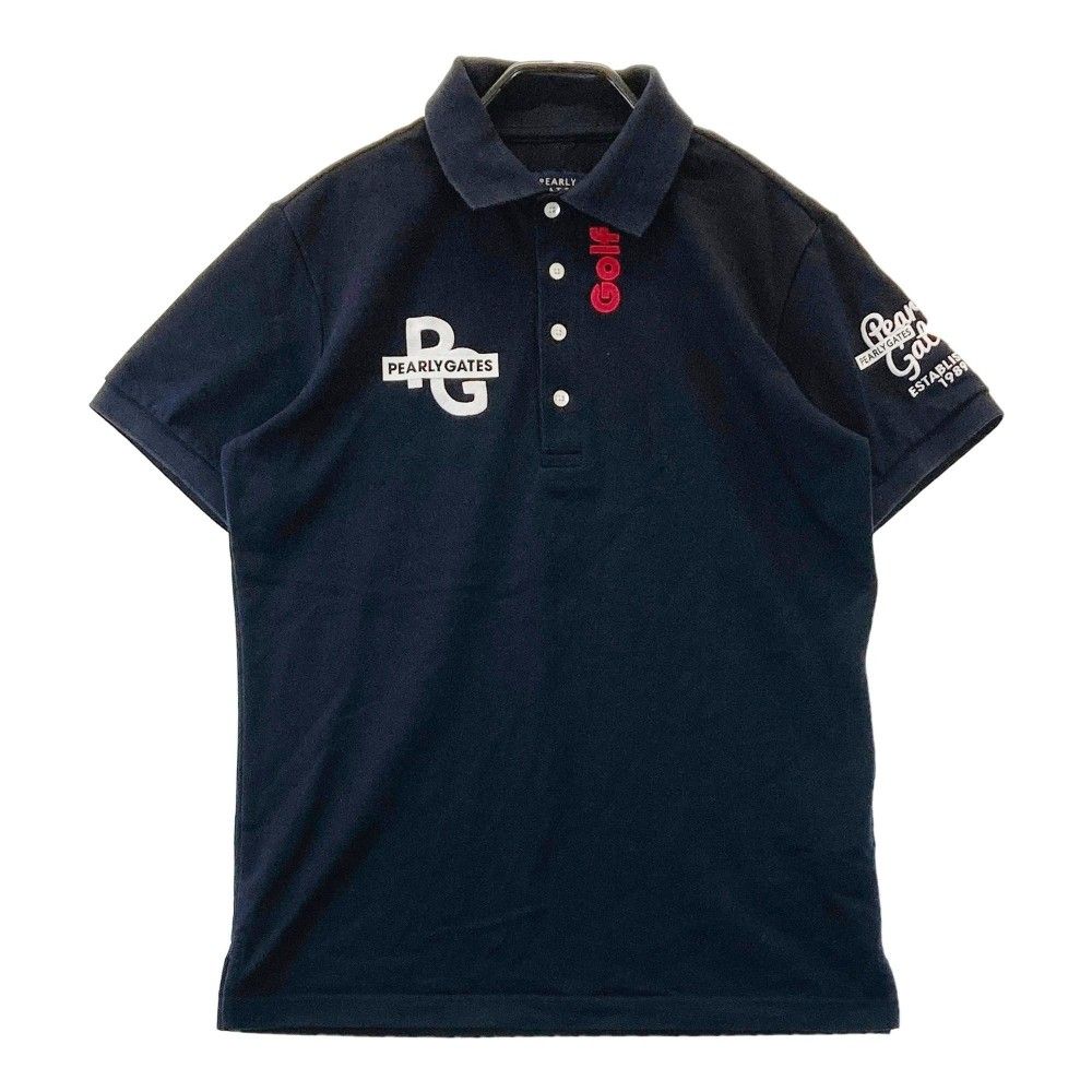 サイズ：4 PEARLY GATES パーリーゲイツ 半袖ポロシャツ ネイビー系