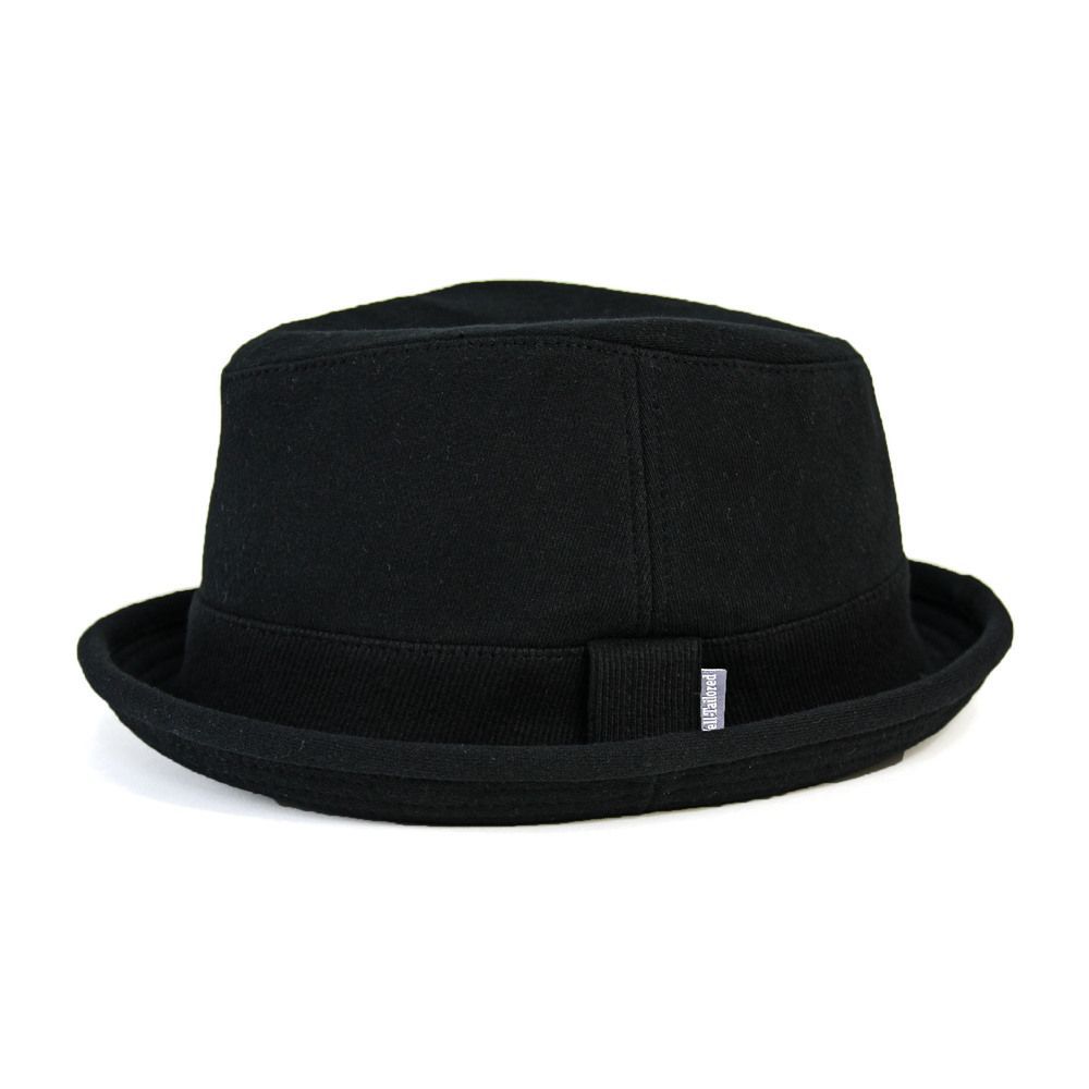 Black  SOFT PORK PIE SWEAT ポークパイ ハット 帽子 男女兼用 ポークパイハット ソフト コットン 裏地付き ツバ狭 肉厚 軽量 カジュアル Well-Tailored ウェルテイラード メンズ レディース 気軽 ぼうし