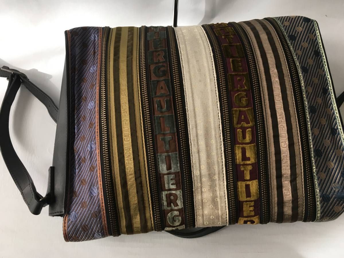 美品 JEAN PAUL GAULTIERジャンポール・ゴルチエ パッチワーク ジップ