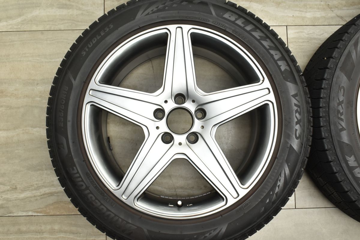 VRX3付 AGA Burg 18in 8J 46 PCD112 ブリヂストン ブリザック 235 50R18 メルセデスAMG X156 GLA45 外し ベンツ GLAクラス TRITUETUBI_COM