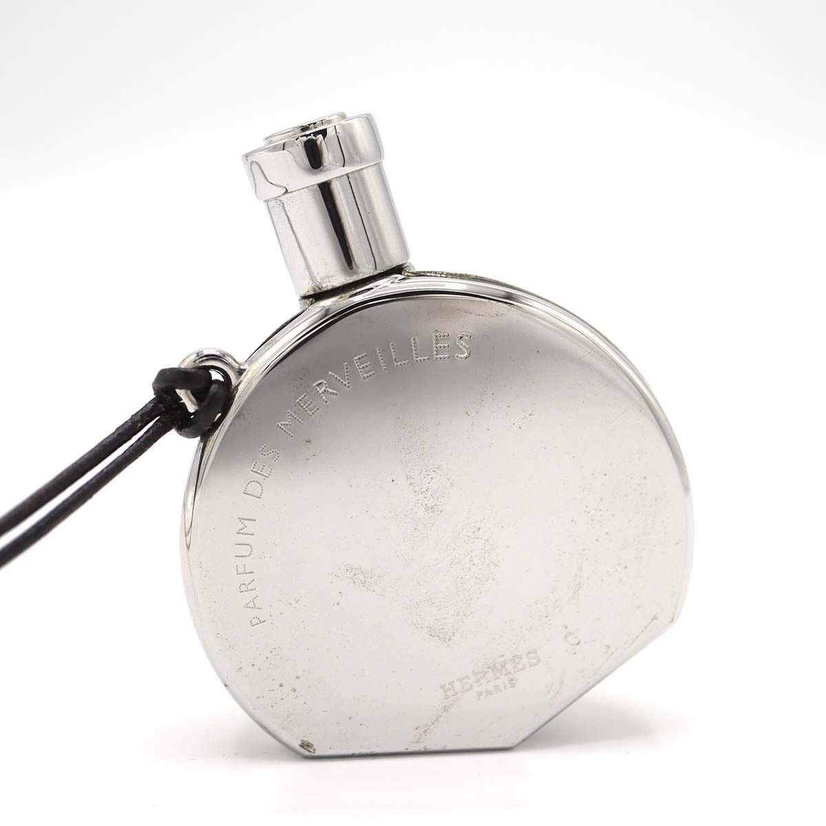 HERMES エルメス パフュームボトル ネックレス 香水 パルファム デ メルヴェイユ 7.5ml 総重量94.6g yo1354